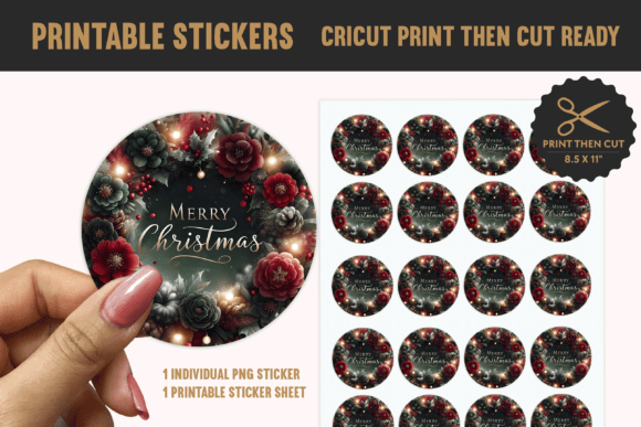 Download Merry Christmas Printable Sticker PNG - Printable Collection