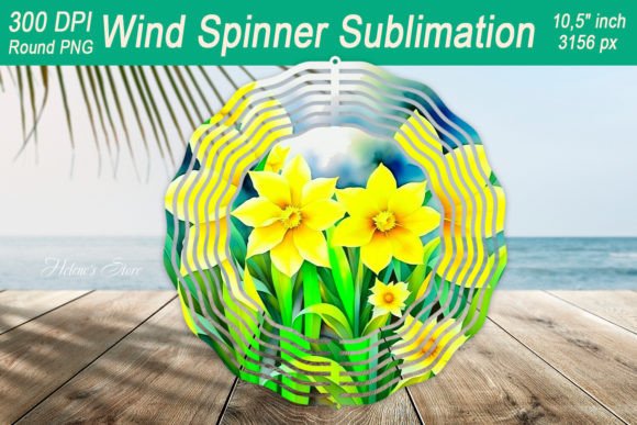 Download Narcissus Wind Spinner Sublimation - Premium Resources