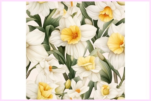 Download Narcissus Flowers Seamless Pattern - Premium Bundle