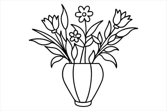 Download Minimalist Flower Vase Drawing - Draw Collection