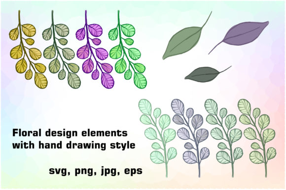 Download Hand Drawn of Floral Design Elements - Draw Collection