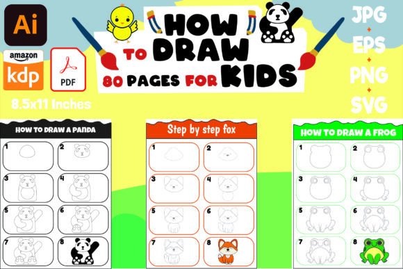 Download How to Draw 80 Adorable Pages for KIDS - Premium Resources