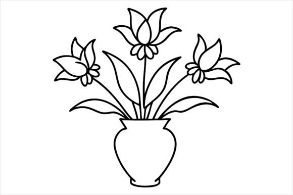 Download Minimalist Flower Vase Drawing - Draw Collection
